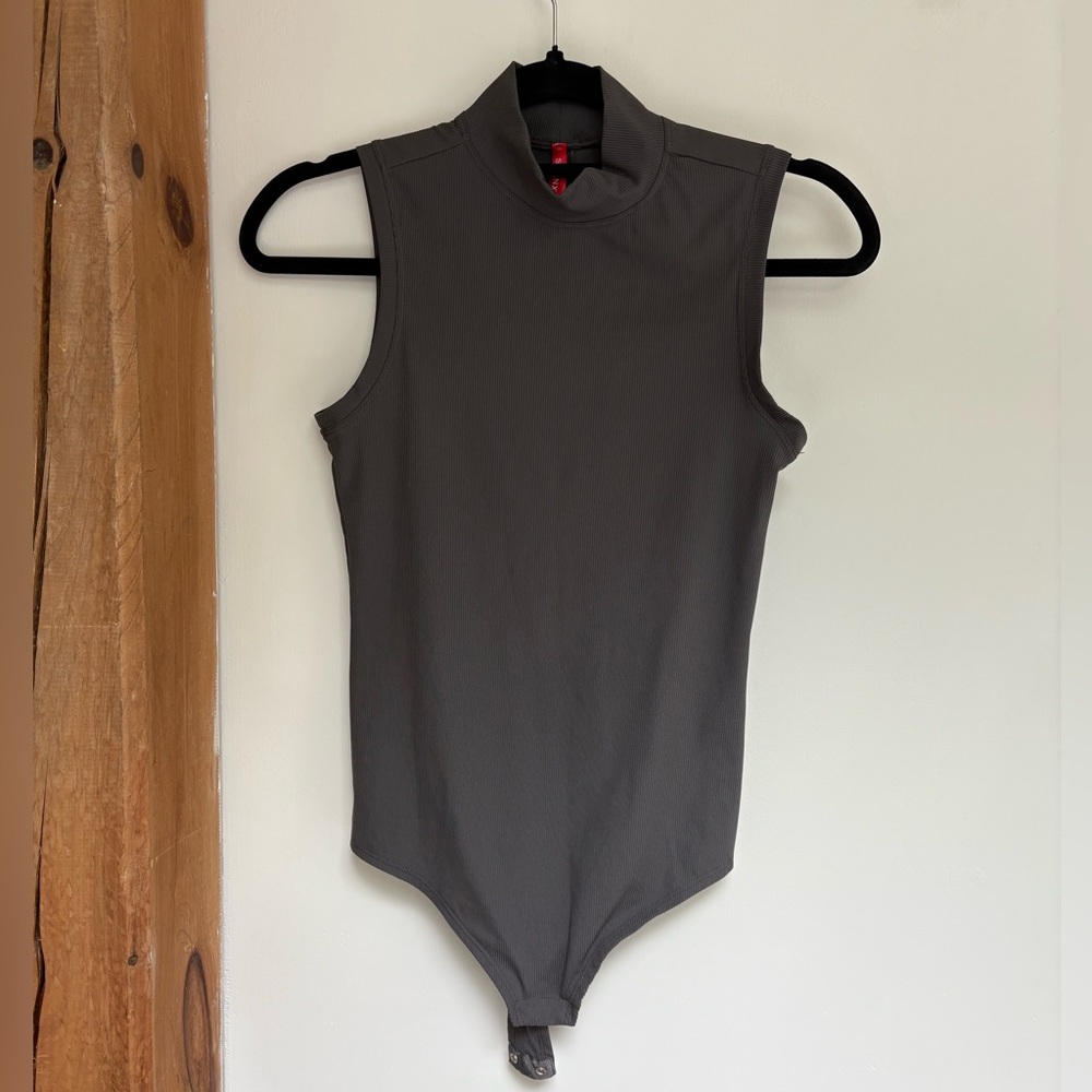 Gray Spanx Thong Bodysuit